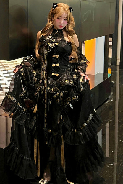Elegant Gothic Lolita Dress + Accessories