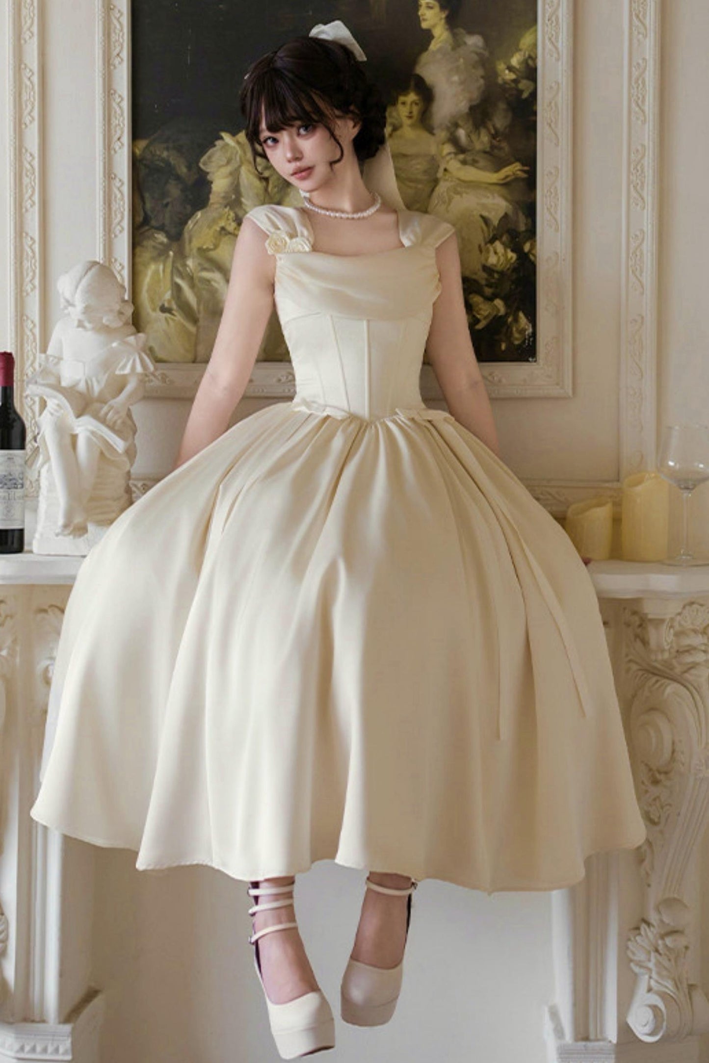 Retro Classic Waisted Dress + Accessories