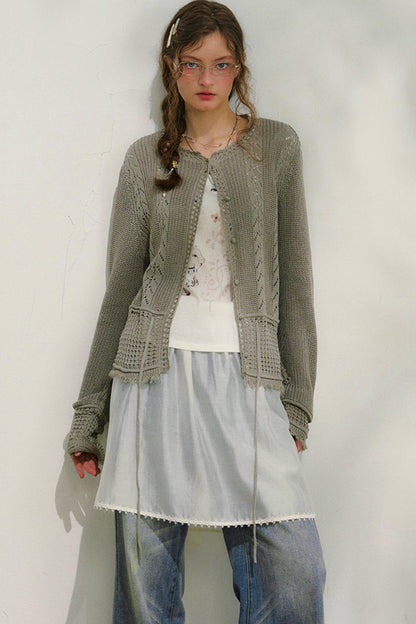 ストリートニットカーディガン