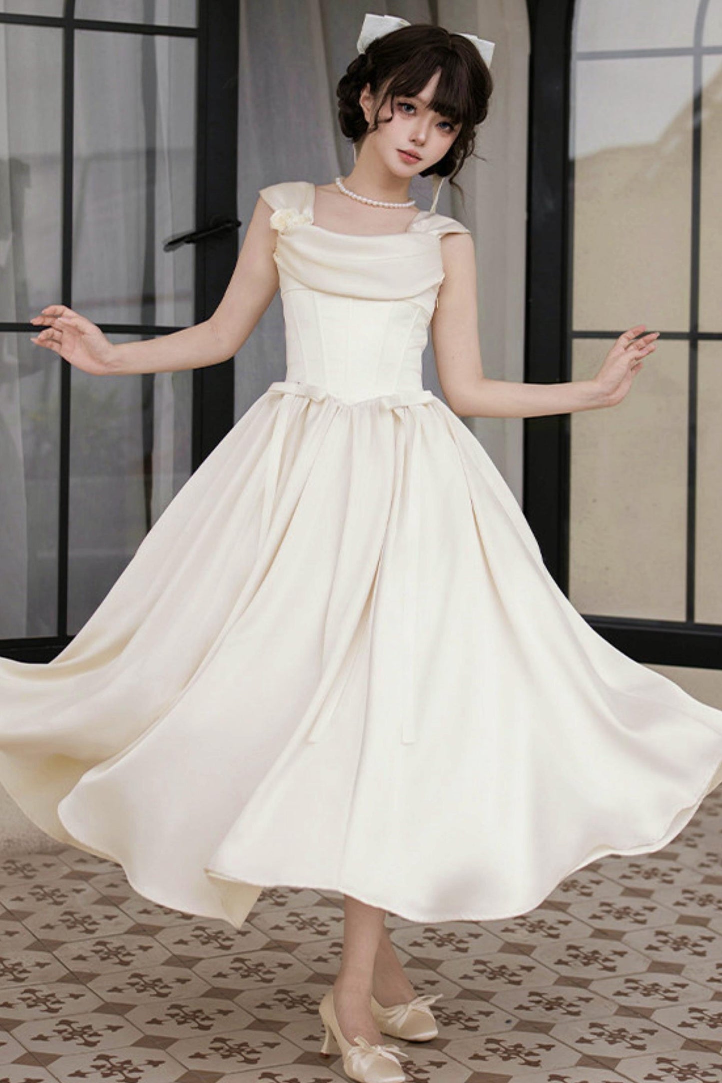 Retro Classic Waisted Dress + Accessories