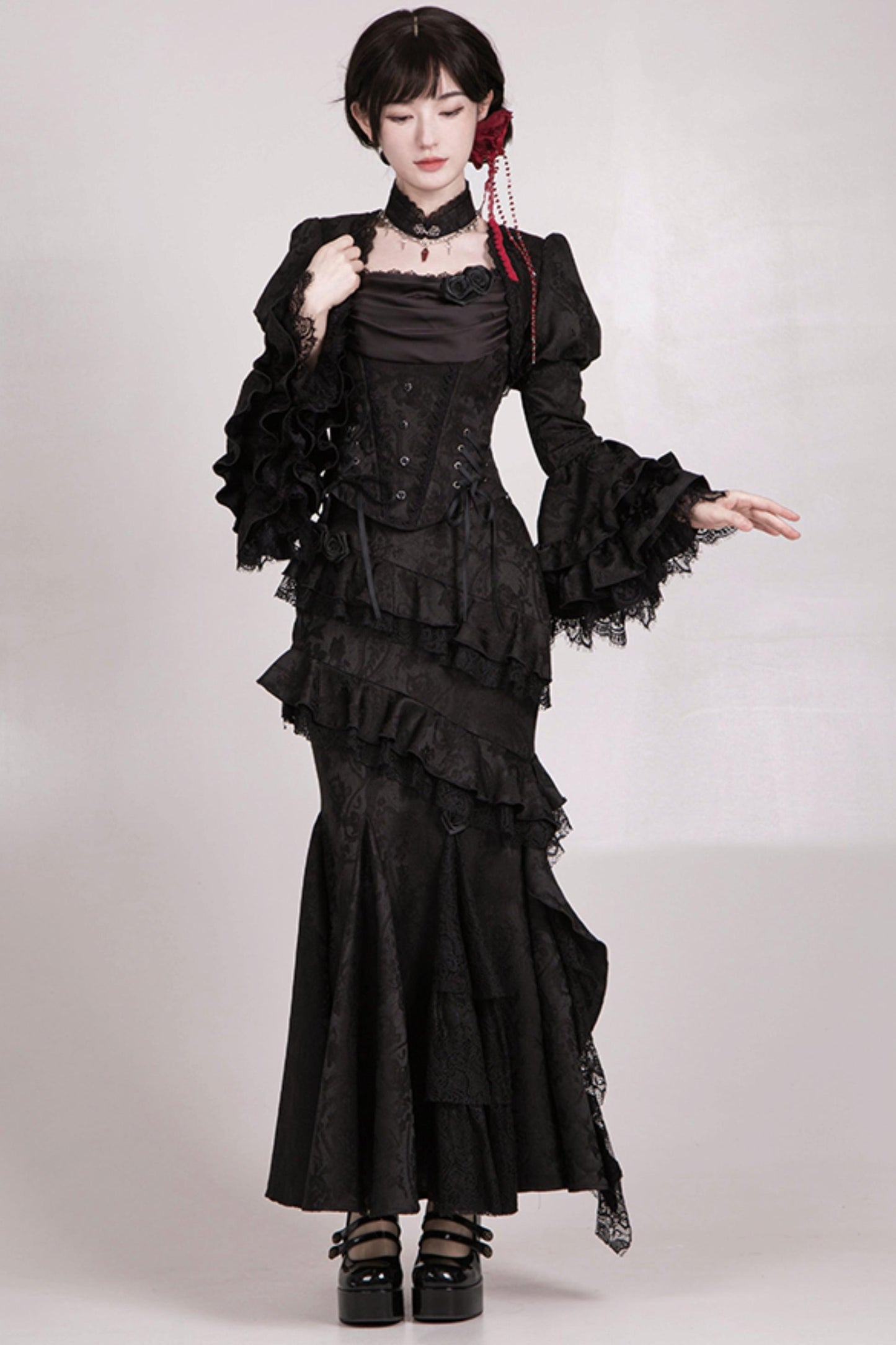 【予約商品】ソーサレスコルセットアンサンブルロリータセットアップ