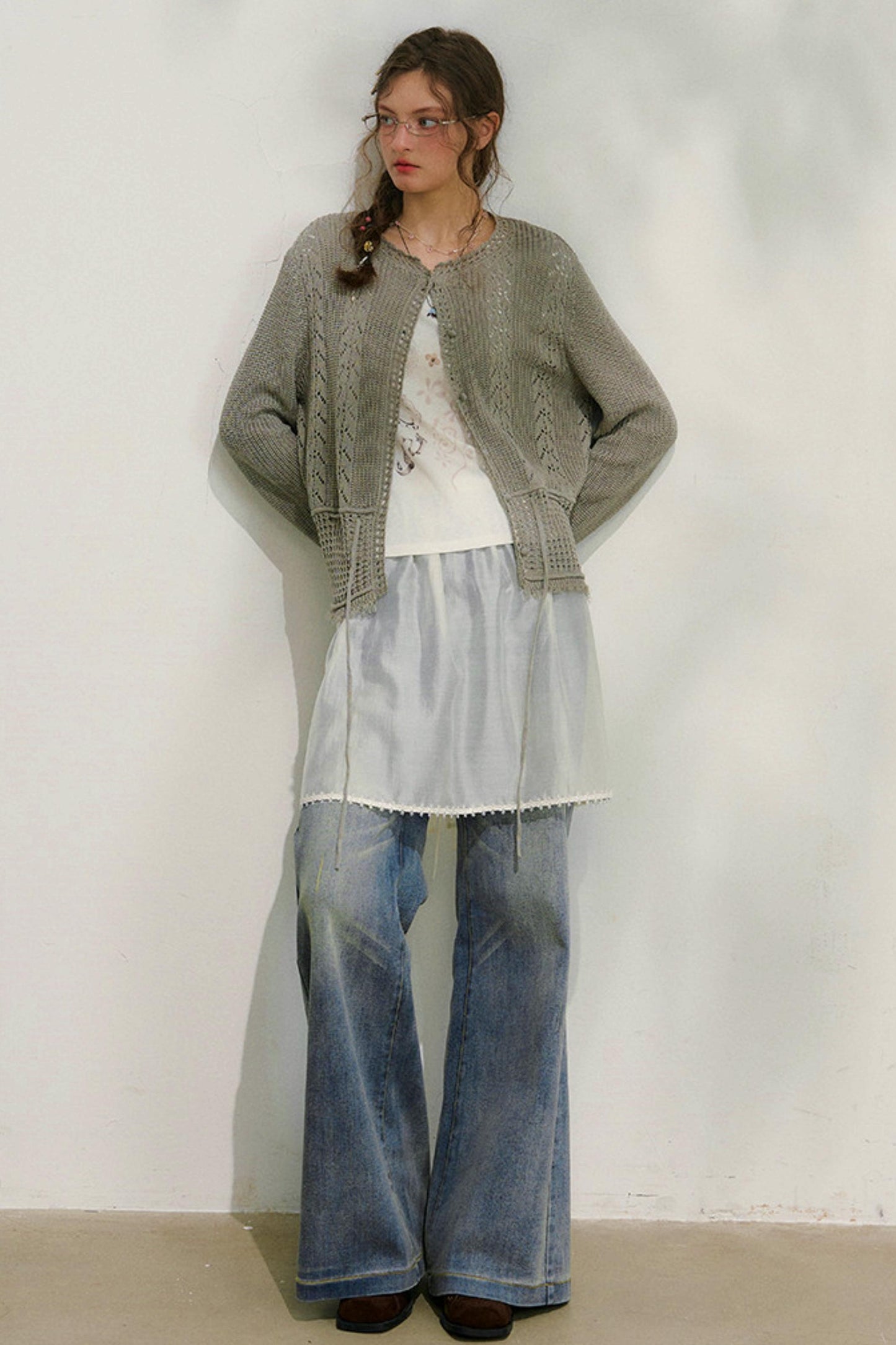 ストリートニットカーディガン