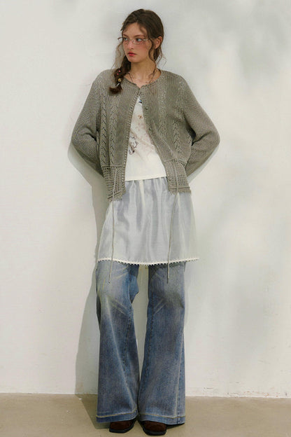 ストリートニットカーディガン