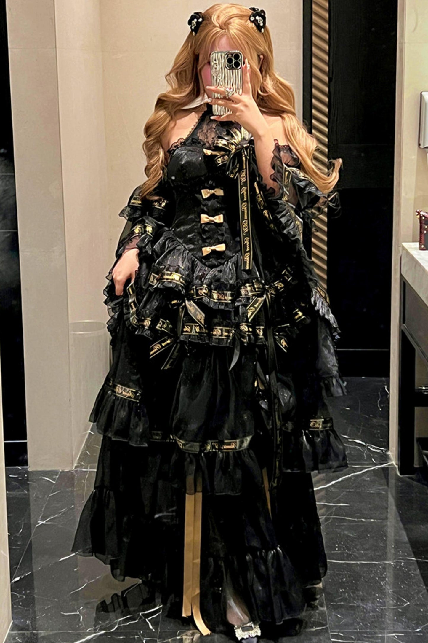 Elegant Gothic Lolita Dress + Accessories