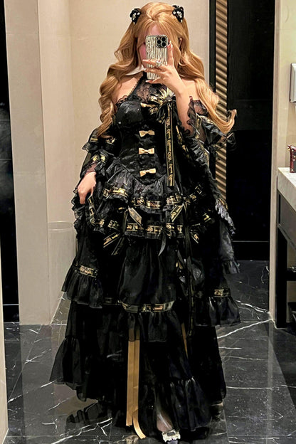 Elegant Gothic Lolita Dress + Accessories