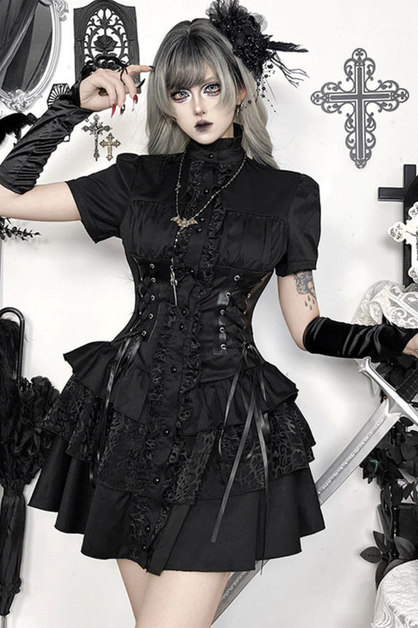 Gothic Corset Lace-Up Dress