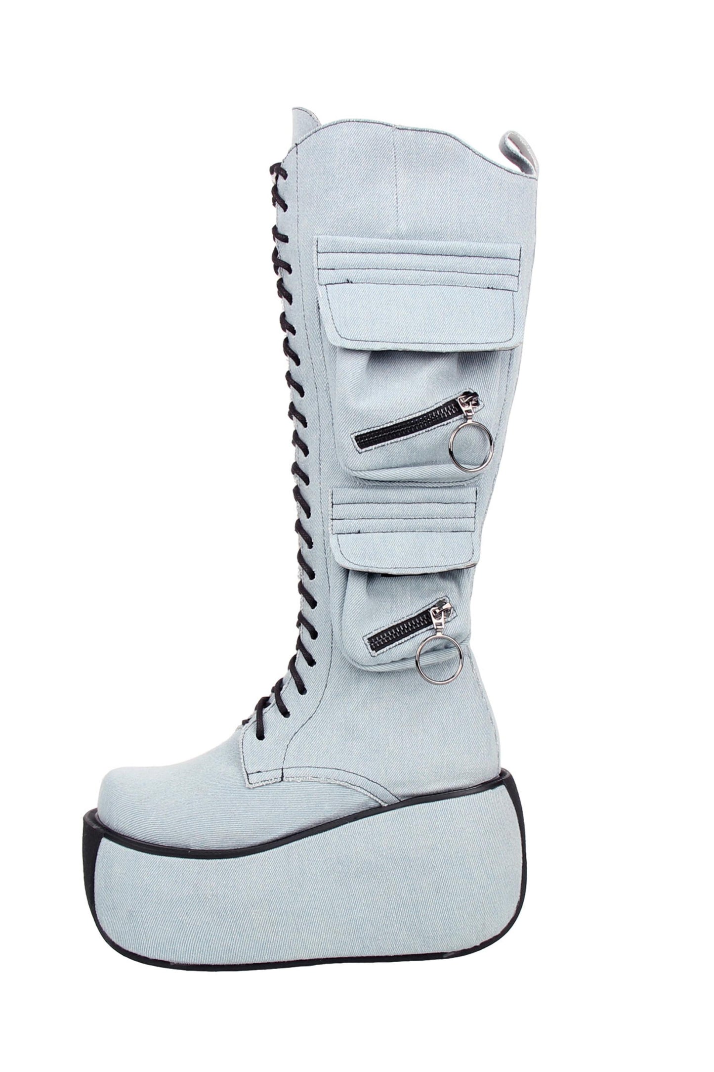 Punk-Plateau-Stiefel mit ultrahohem Absatz