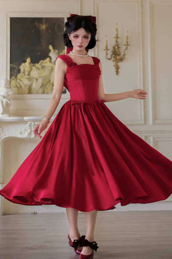 Retro Classic Waisted Dress + Accessories