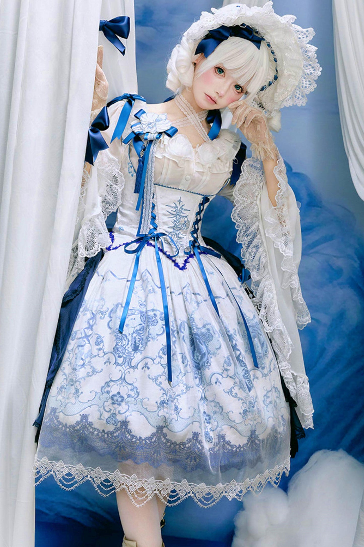 Decadent Gothic Lace Princess-Sleeve Top