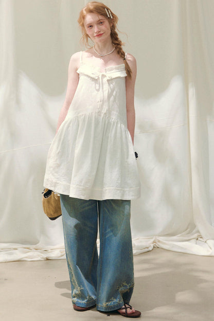 Laser Embossed Vintage Jeans