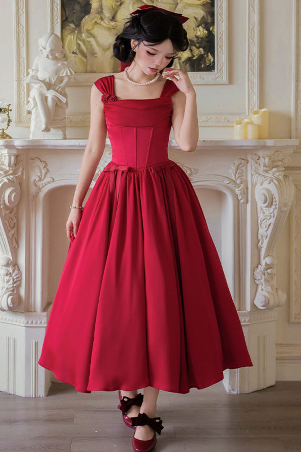 Retro Classic Waisted Dress + Accessories