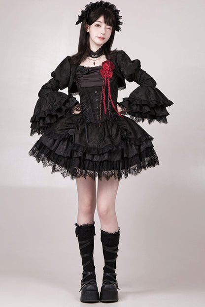 【予約商品】ソーサレスコルセットアンサンブルロリータセットアップ