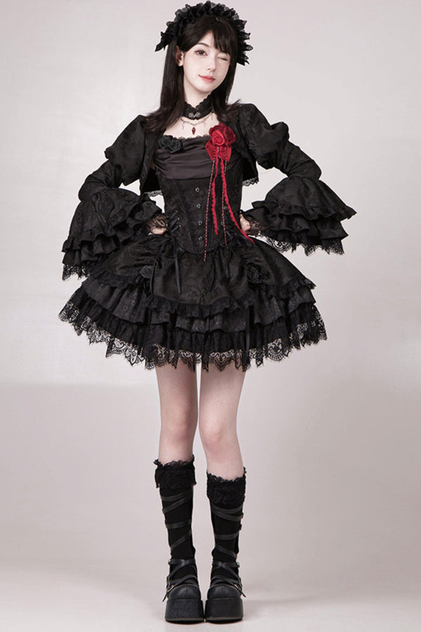 【予約商品】ソーサレスコルセットアンサンブルロリータセットアップ