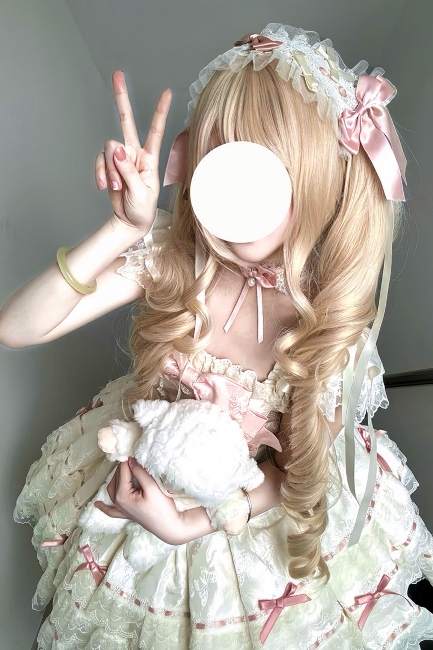 【予約商品】プリンセスリボンレースアップロリータドレス+アクセサリー