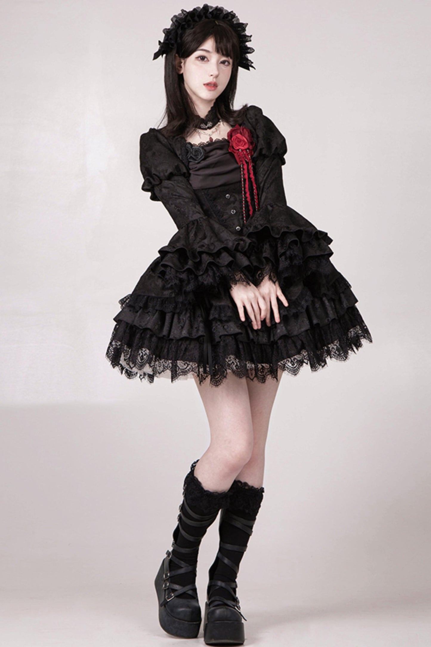 【予約商品】ソーサレスコルセットアンサンブルロリータセットアップ