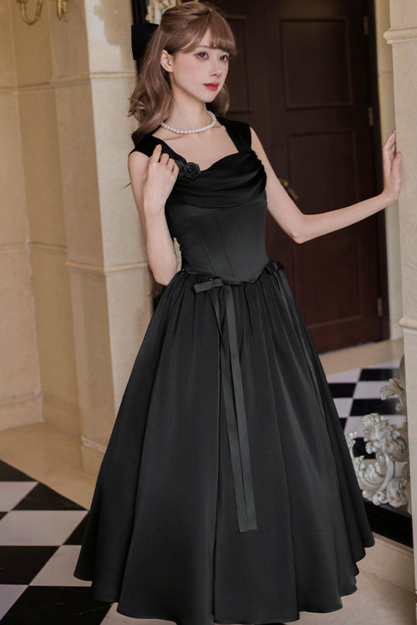 Retro Classic Waisted Dress + Accessories