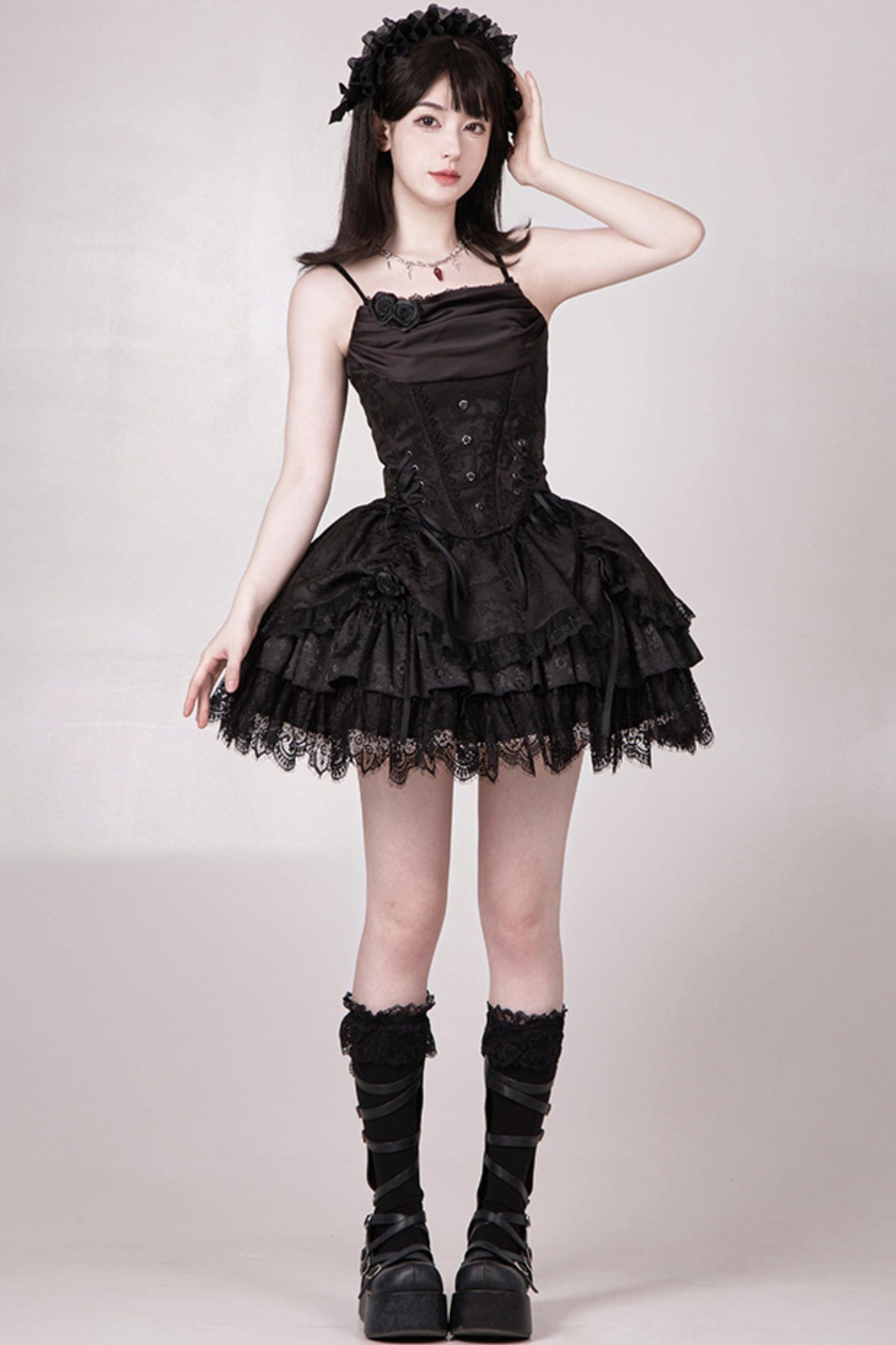 【予約商品】ソーサレスコルセットアンサンブルロリータセットアップ