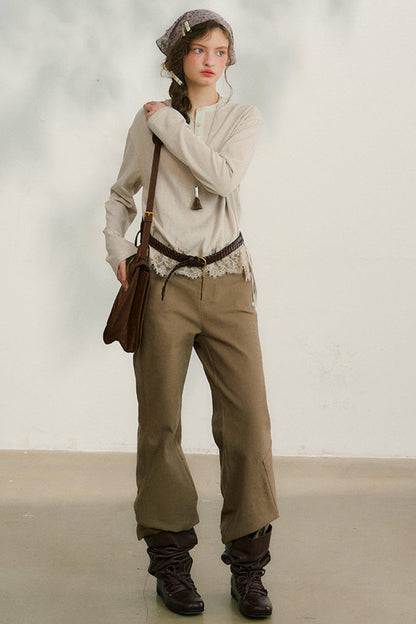 スウェイングシルエットレースブラウス