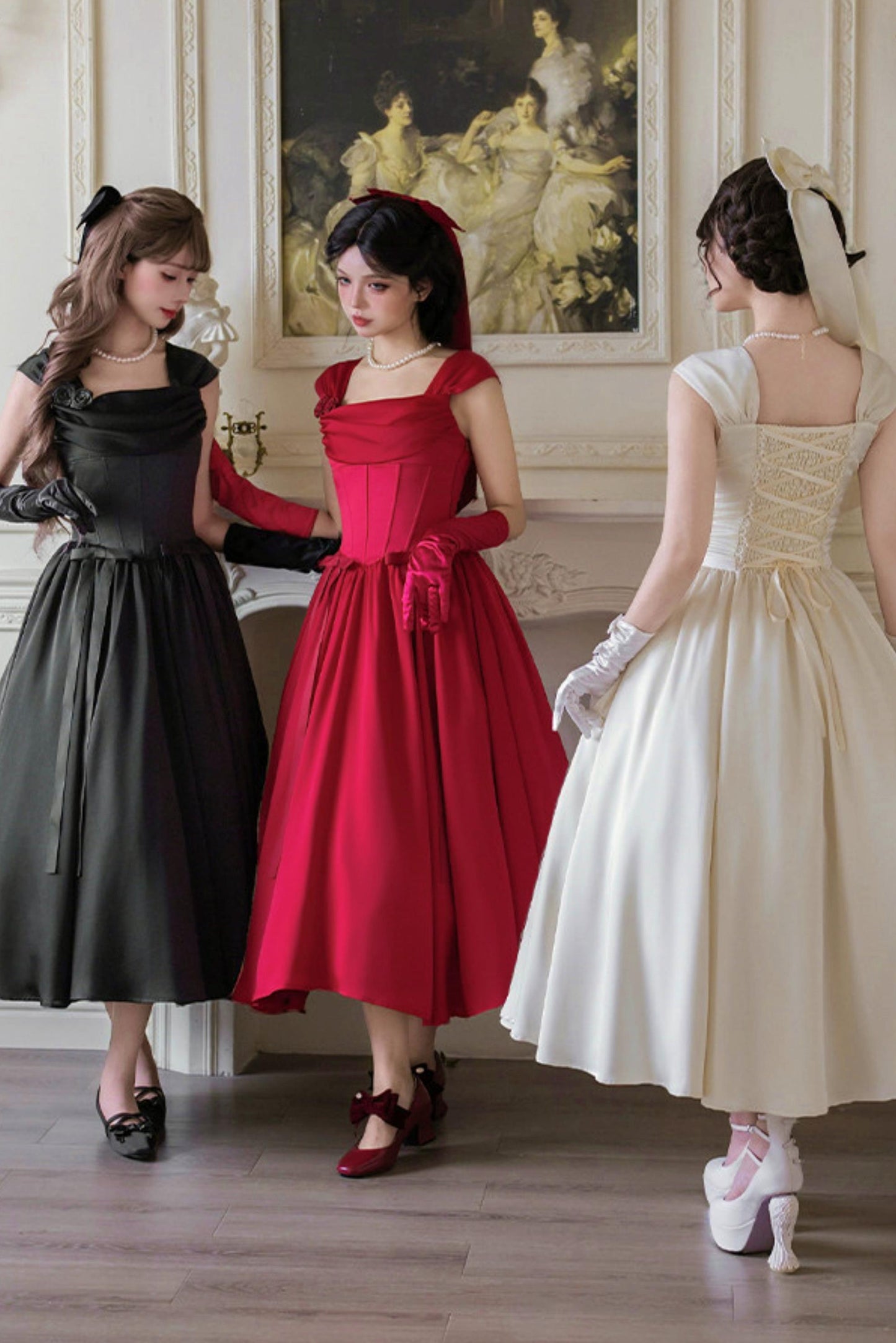 Retro Classic Waisted Dress + Accessories