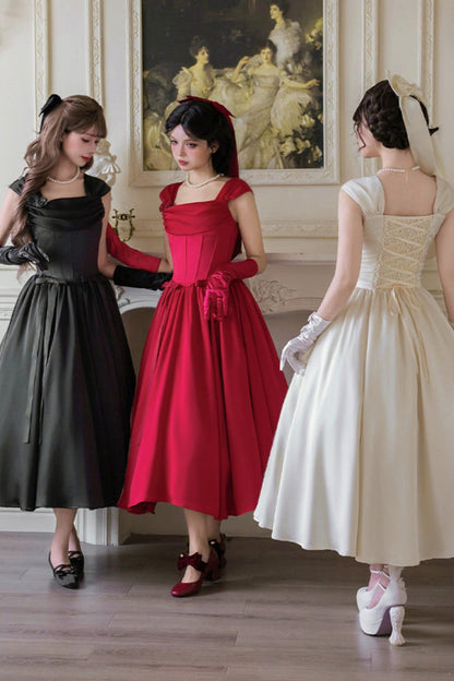 Retro Classic Waisted Dress + Accessories