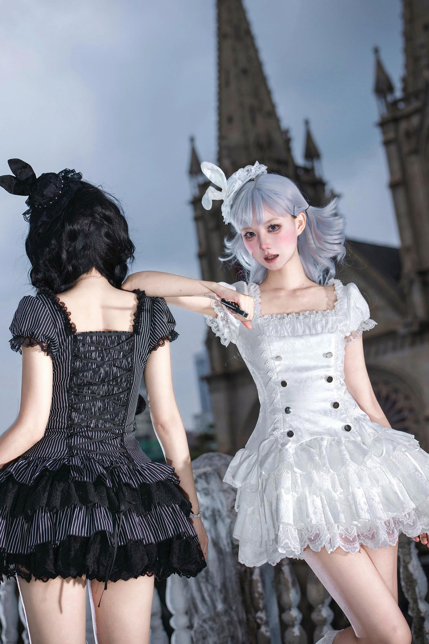 天使と悪魔のナイトドールロリータセット