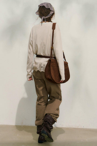 スウェイングシルエットレースブラウス