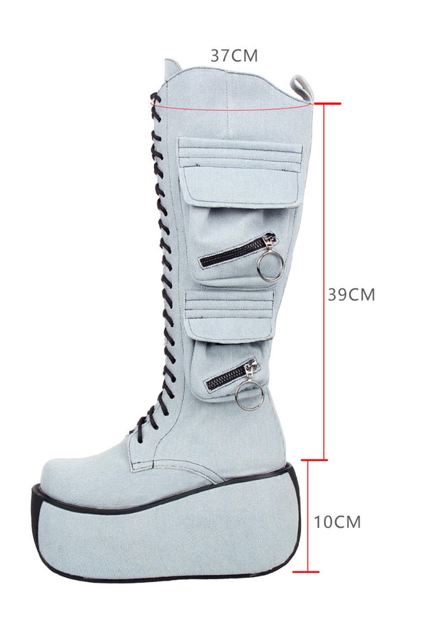 Punk Ultra-High-Heel Platform Boots