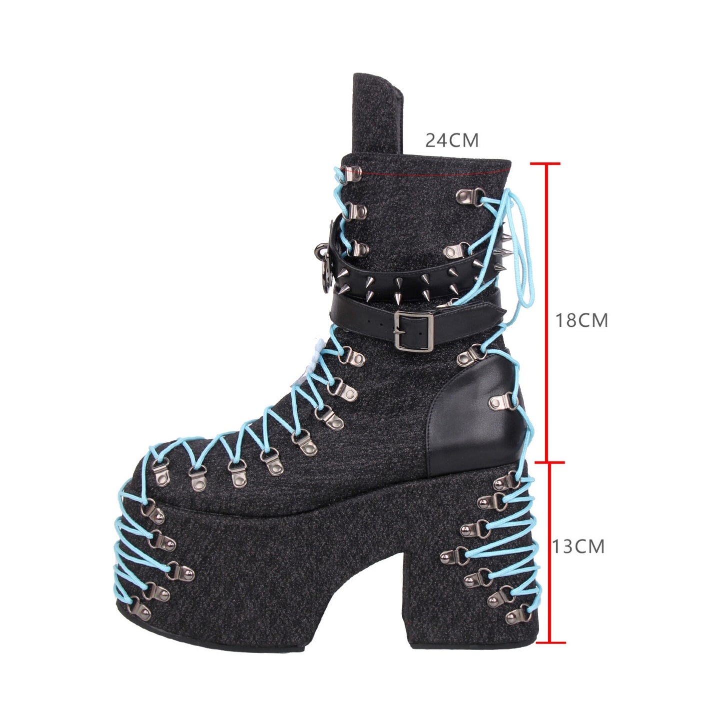 Cyberpunk-Stiefel mit Rundriemen