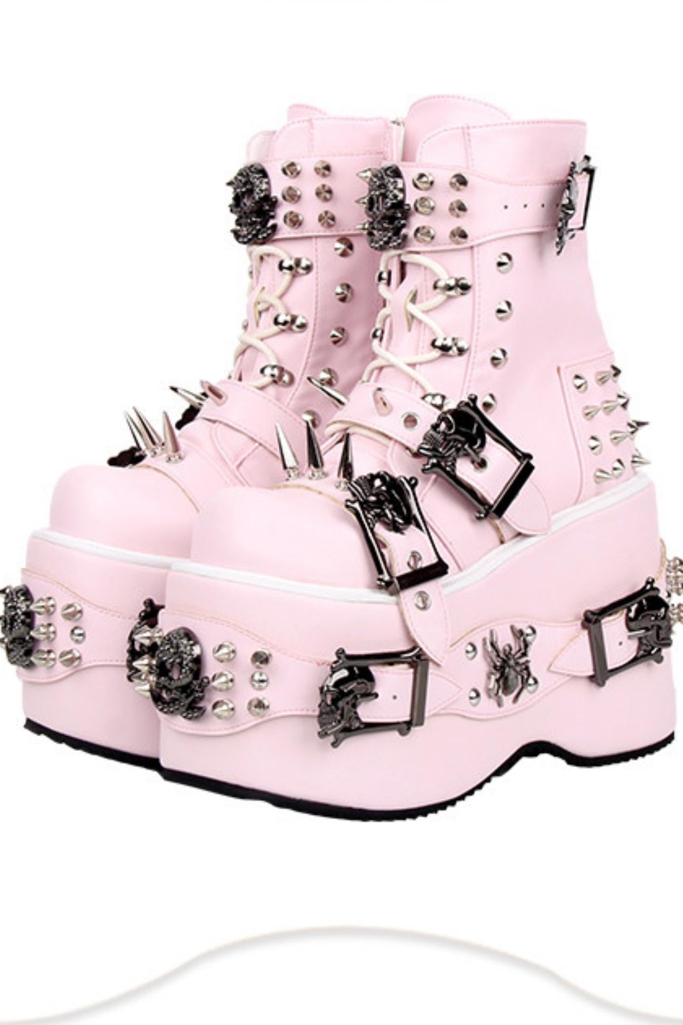 Lolita Punk Round-Toe Boots
