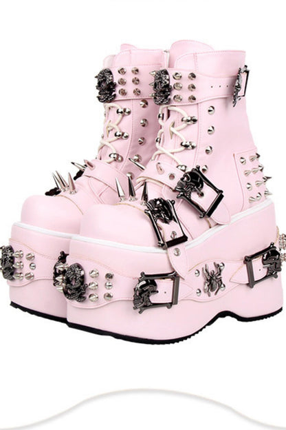 Lolita Punk Round-Toe Boots