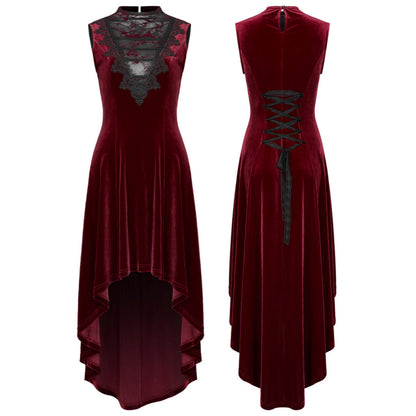 Dunkle Damen-Velvet-Longdress