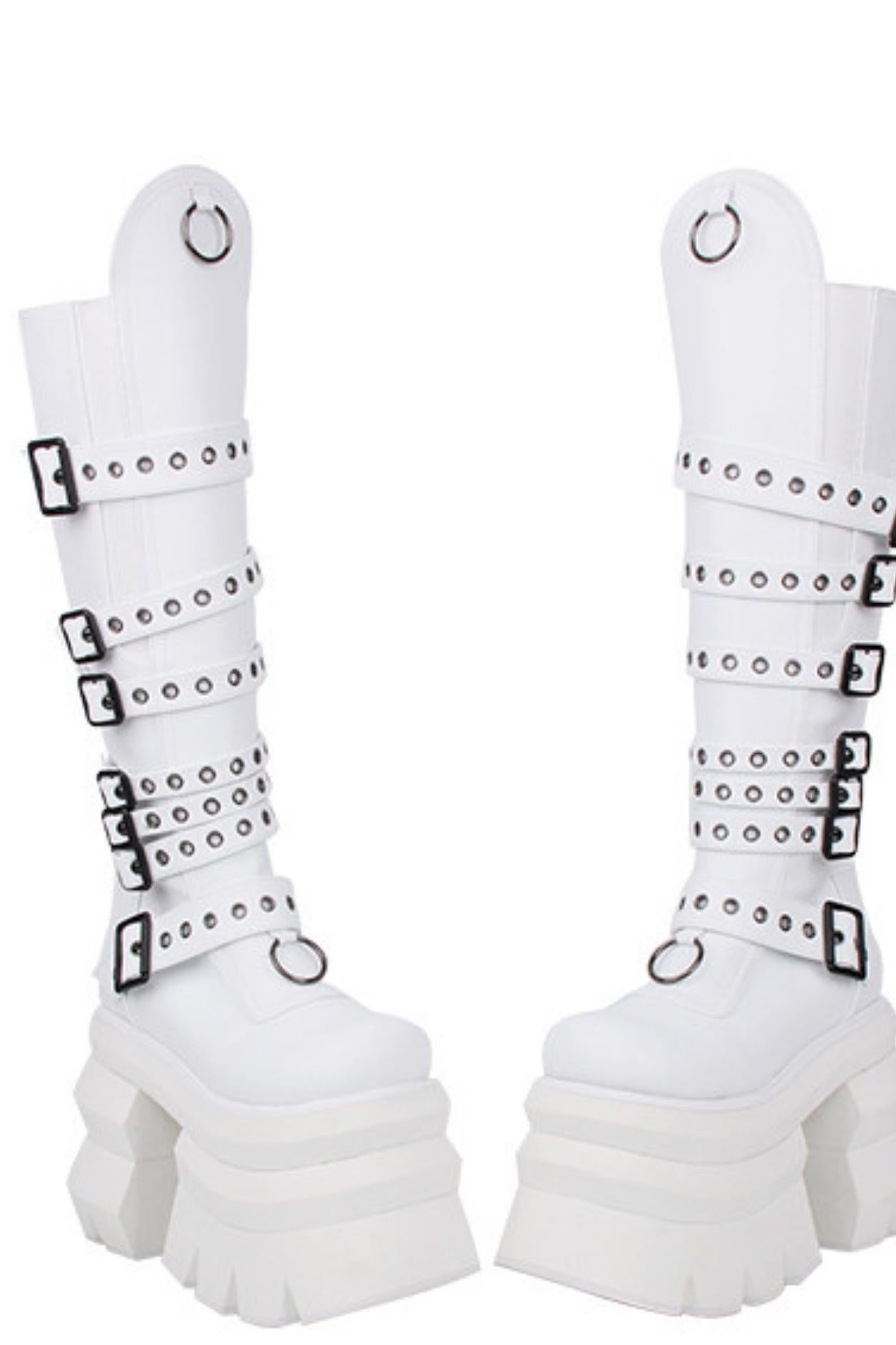 Hohe Punk-Plateau-Stiefel