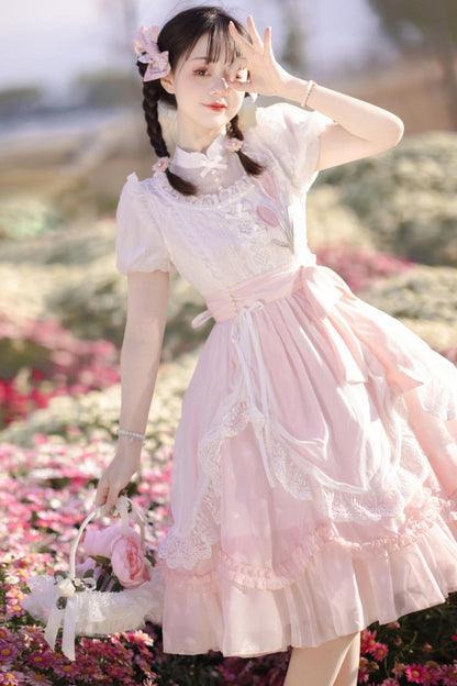 薔薇とチューリップのプリンセスドレス