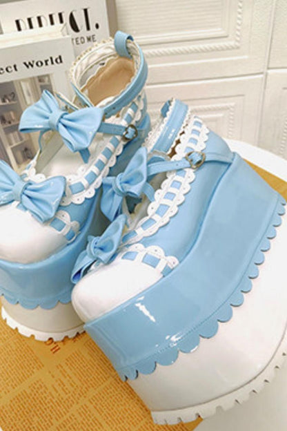 プリンセスリボン厚底ロリータパンプス
