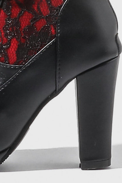 Gothic Lace-Up Long Boots