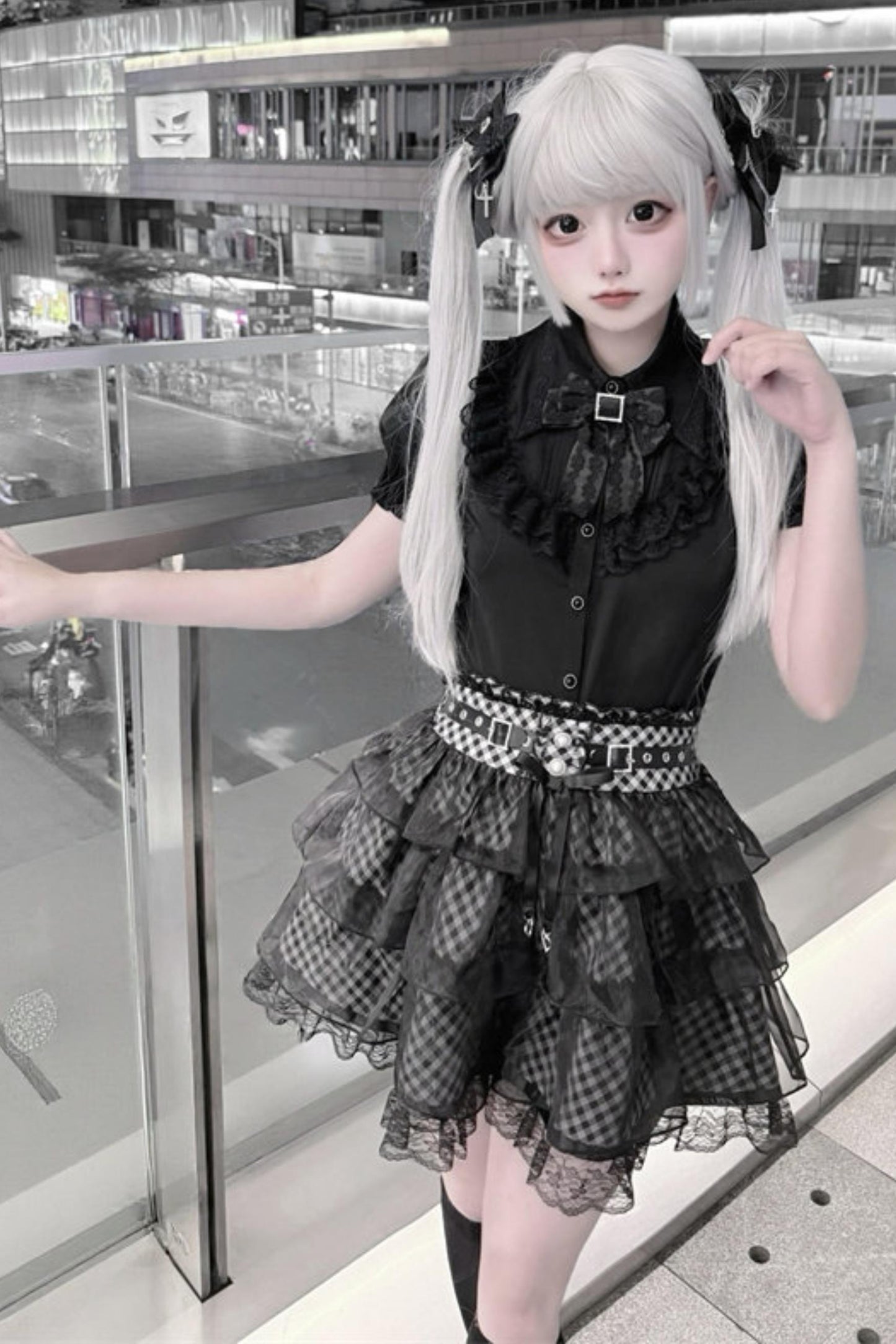 Black Lace Subculture Jirai Kei Set