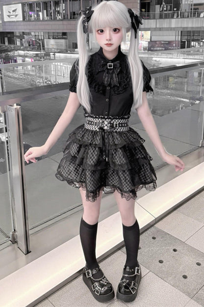 Black Lace Subculture Jirai Kei Set