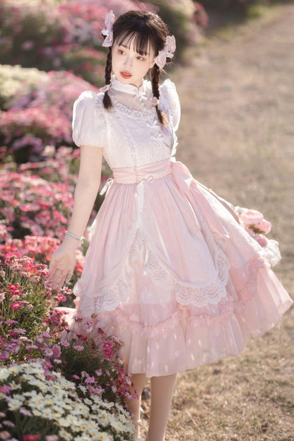薔薇とチューリップのプリンセスドレス