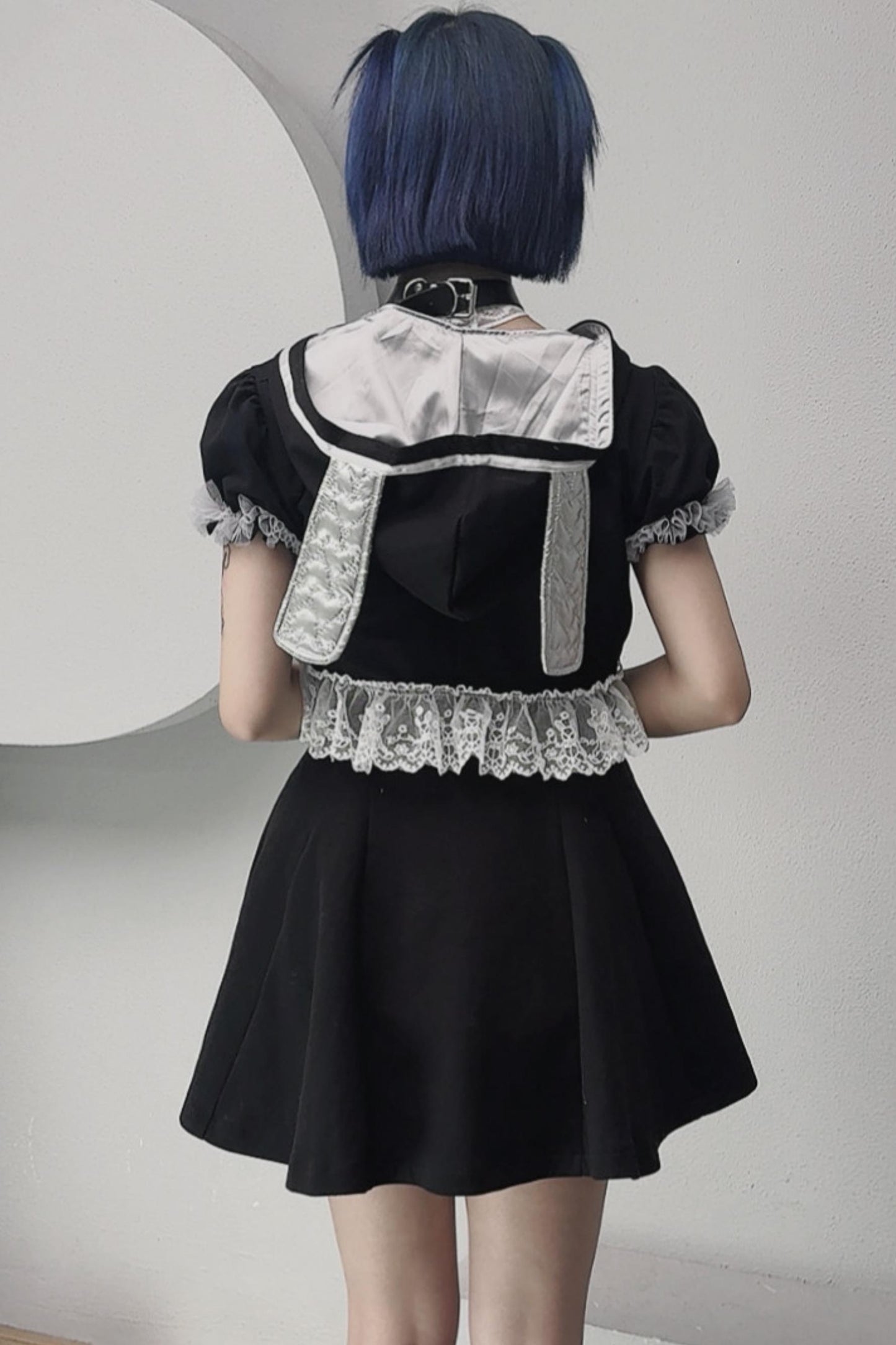 サイバーパンククロスメカニカルノースリーブドレスセット