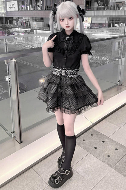 Black Lace Subculture Jirai Kei Set