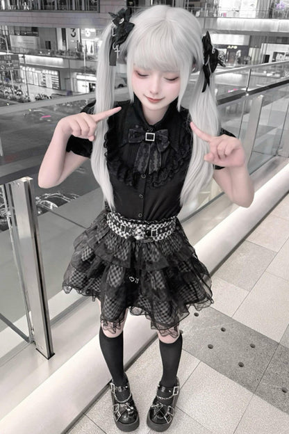 Black Lace Subculture Jirai Kei Set