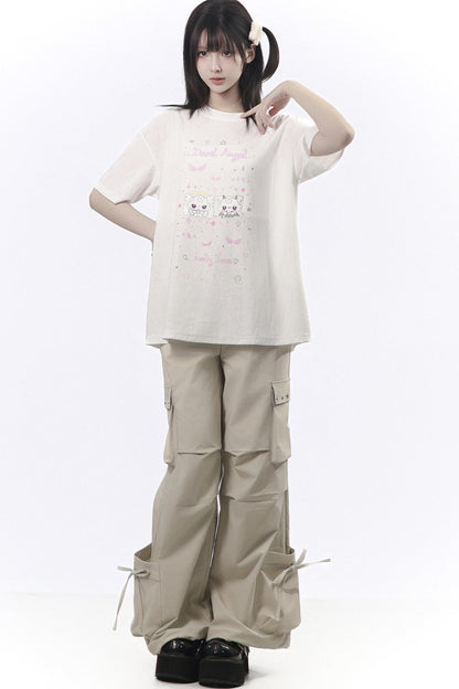 エンジェルデビルイラストTシャツ