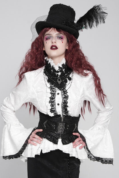 Gothic Prince Princess-Sleeve Blouse