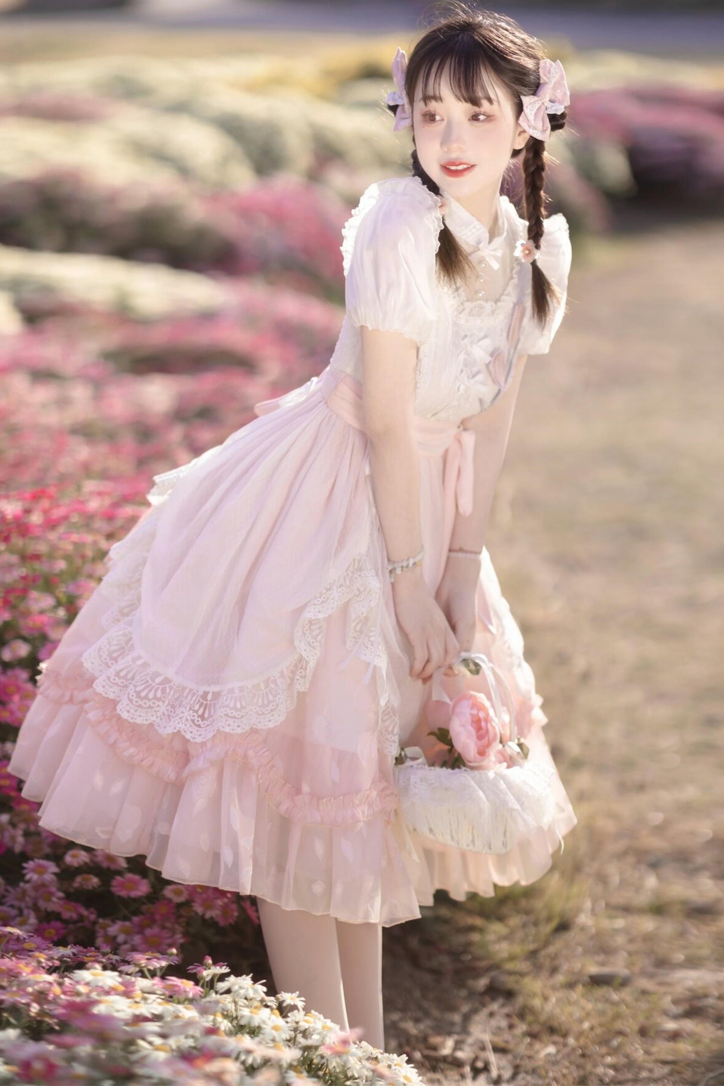 薔薇とチューリップのプリンセスドレス