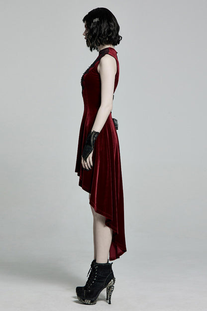 Dunkle Damen-Velvet-Longdress