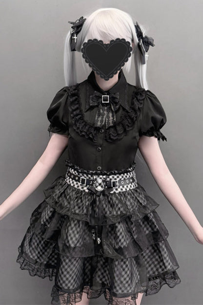 Black Lace Subculture Jirai Kei Set