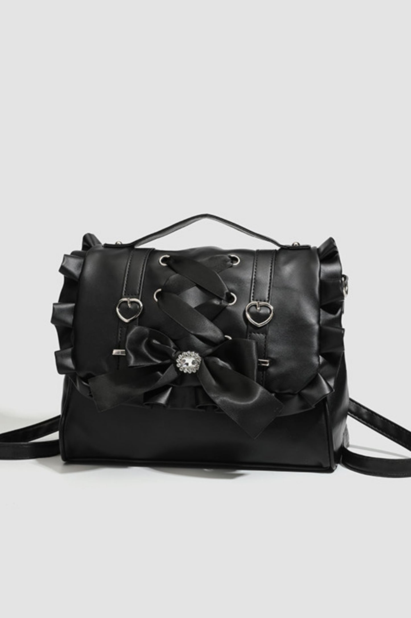 リボンレースアップ地雷2WAYバッグ