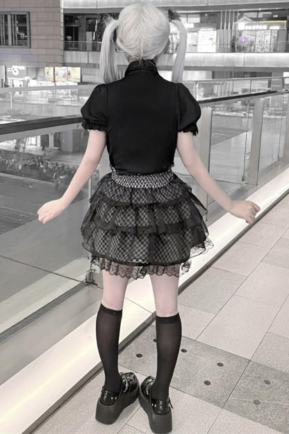 Black Lace Subculture Jirai Kei Set