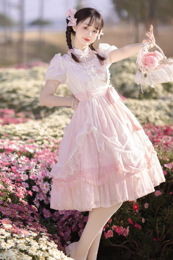 薔薇とチューリップのプリンセスドレス