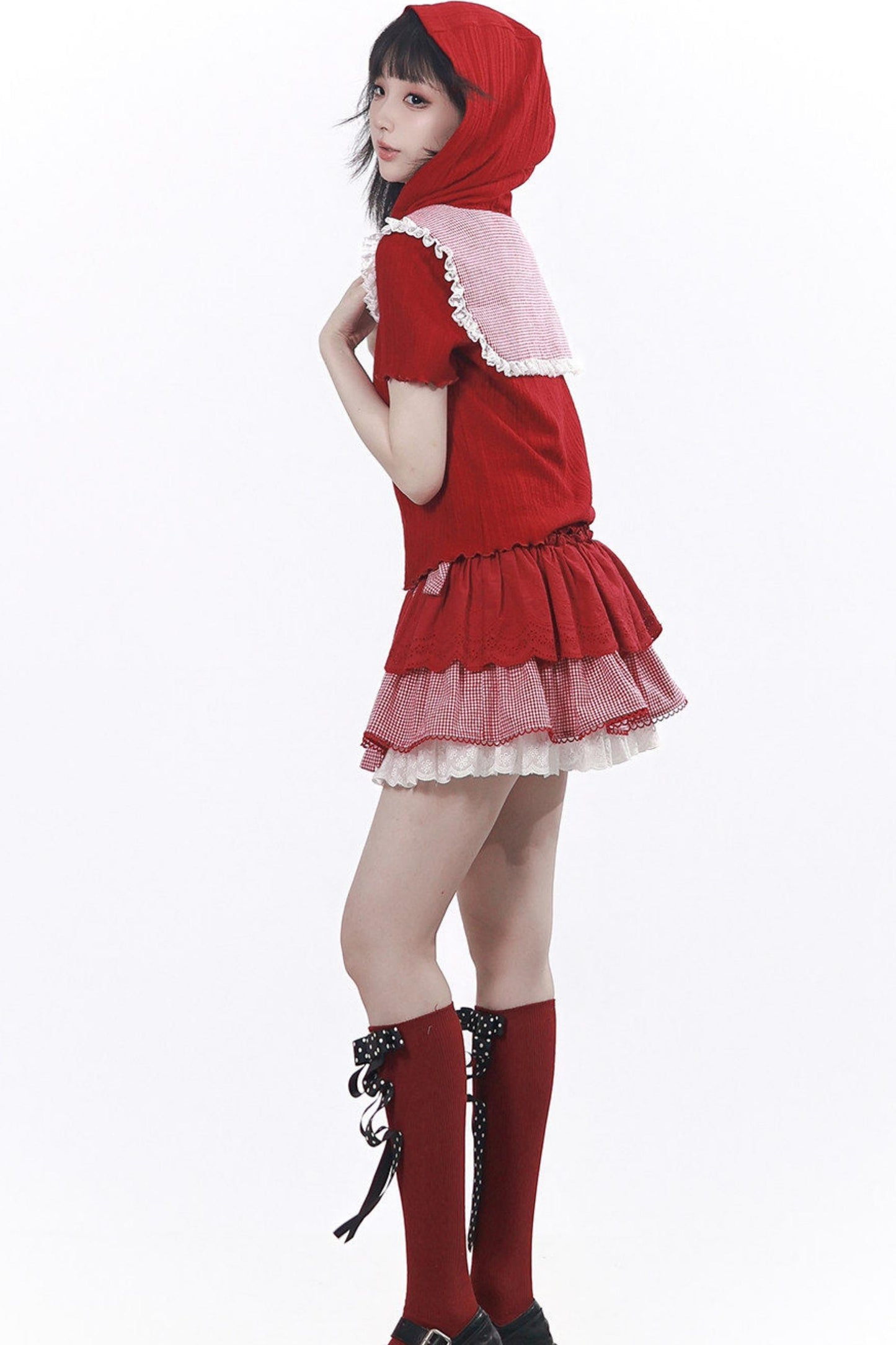 Apple Red Bunny Ear Girly Set